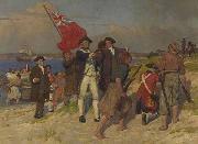 E.Phillips Fox Landing of Captain Cook at Botany Bay USA oil painting artist